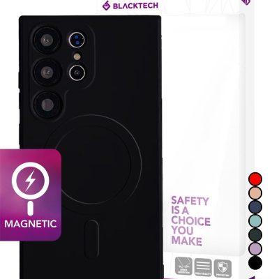 Galaxy S24 Ultra BLACKTECH Soft Feeling Soft Micro Fiber Magnetic Case