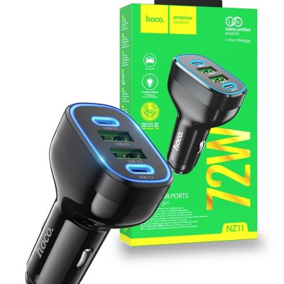 Hoco NZ11 Guide PD72W 2C2A Car Charger – Black