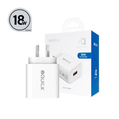 iQuick 18W PD3.0 USB-A Charging Adapter – White